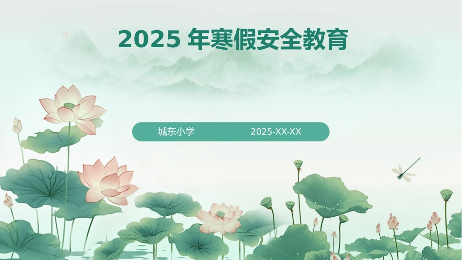 202X年寒假安全教育专题
