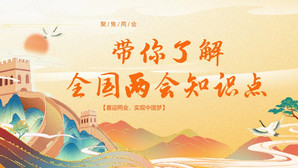 第三周主题班会课件——关注两会