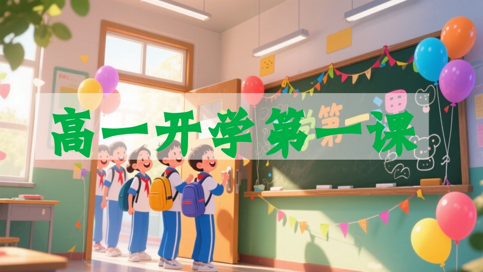 【高一】202X秋季第一学期开学第一课班会课件：金秋逐梦启新程，青春执笔绘华章
