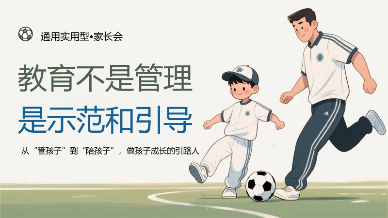 【通用】家长会【教育不是管理，是示范和引导】