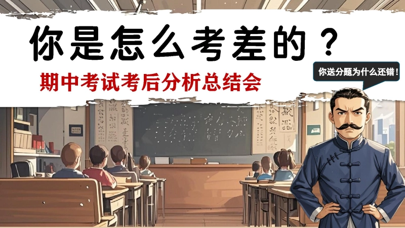 【通用】（荷花定律）期中考试考后分析总结主题班会PPT：你是怎么考差的