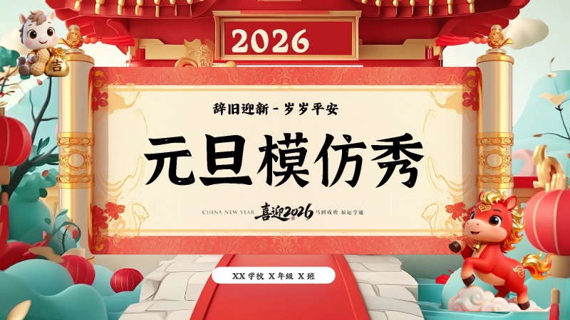 【通用】【元旦班会】2026马年新年ShowTime(模仿秀)