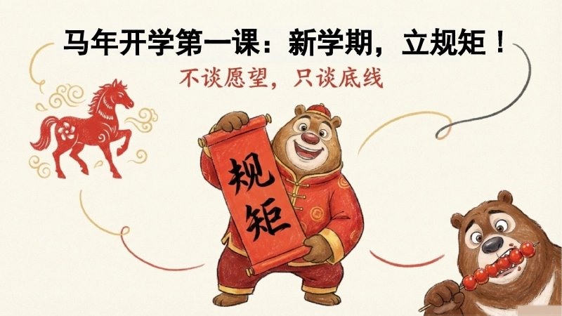【通用】马年春季开学第一课：新学期，立规矩——不谈愿望，只谈底线