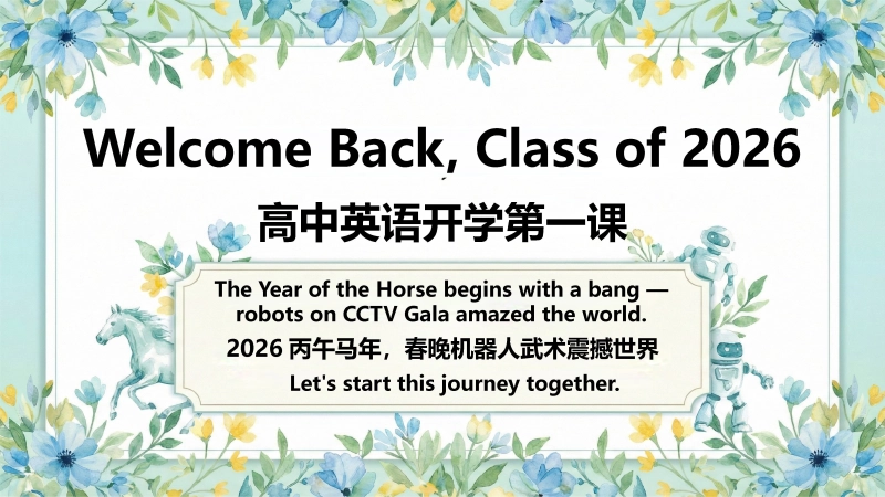 【高中】【英语】2026春季开学第一课：春晚机器人武术震撼世界