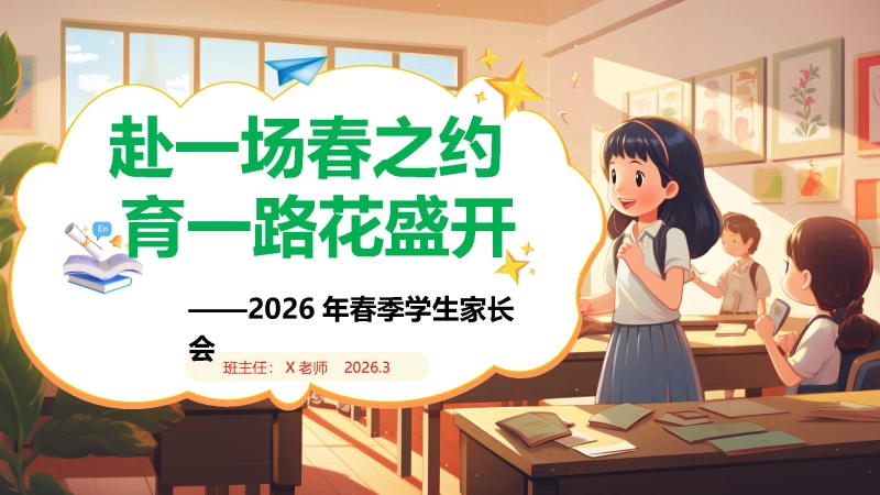 【小学通用】【春季下】家长会：赴一场春之约，育一路花盛开