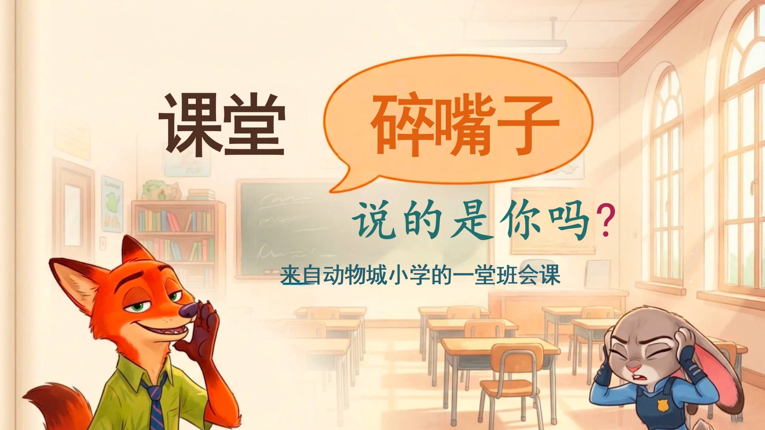 【小学】【纪律主题】班会： 碎嘴子的代价