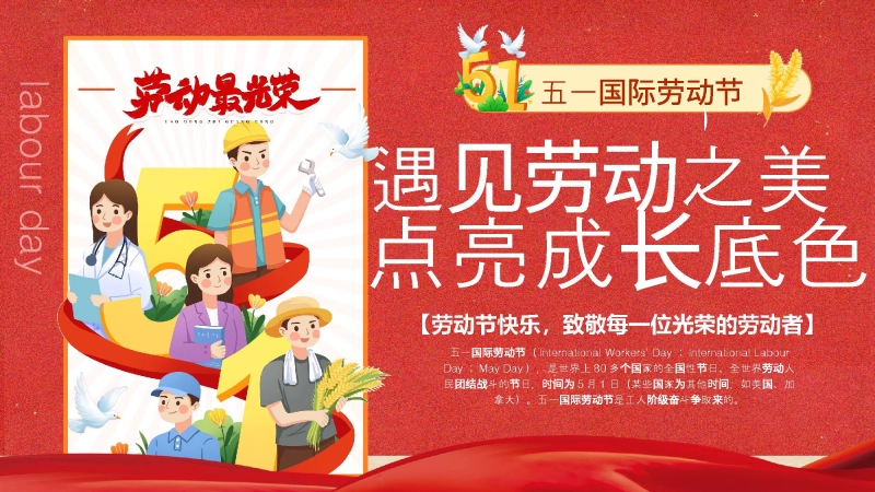 【中小学】【五一劳动节】主题班会：遇见劳动之美，点亮成长底色